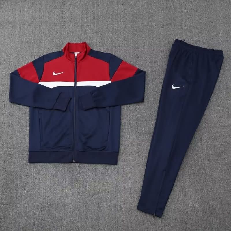 AAA Quality Nike 2025 Dark Blue Soccer Tracksuit 06