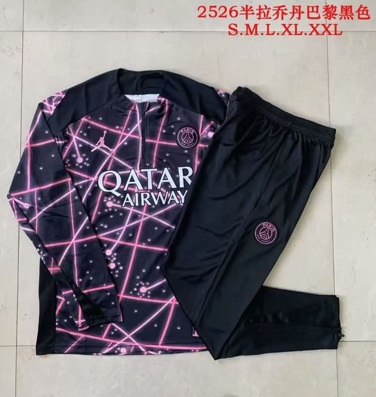 AAA Quality Paris St Germain 25/26 Black Soccer Tracksuit 04