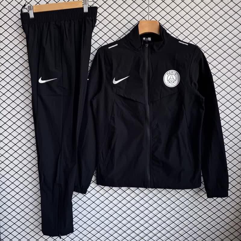 AAA Quality Paris St Germain 25/26 Black Soccer Tracksuit 09