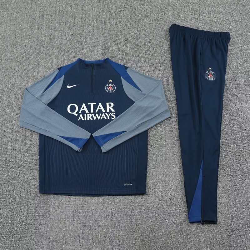 AAA Quality Paris St Germain 25/26 Dark Blue Soccer Tracksuit 05