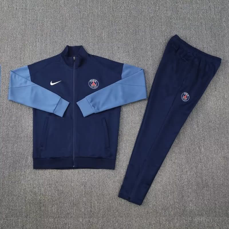 AAA Quality Paris St Germain 25/26 Dark Blue Soccer Tracksuit 07