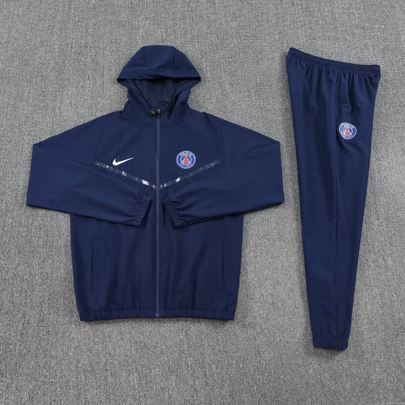 AAA Quality Paris St Germain 25/26 Dark Blue Soccer Tracksuit 08