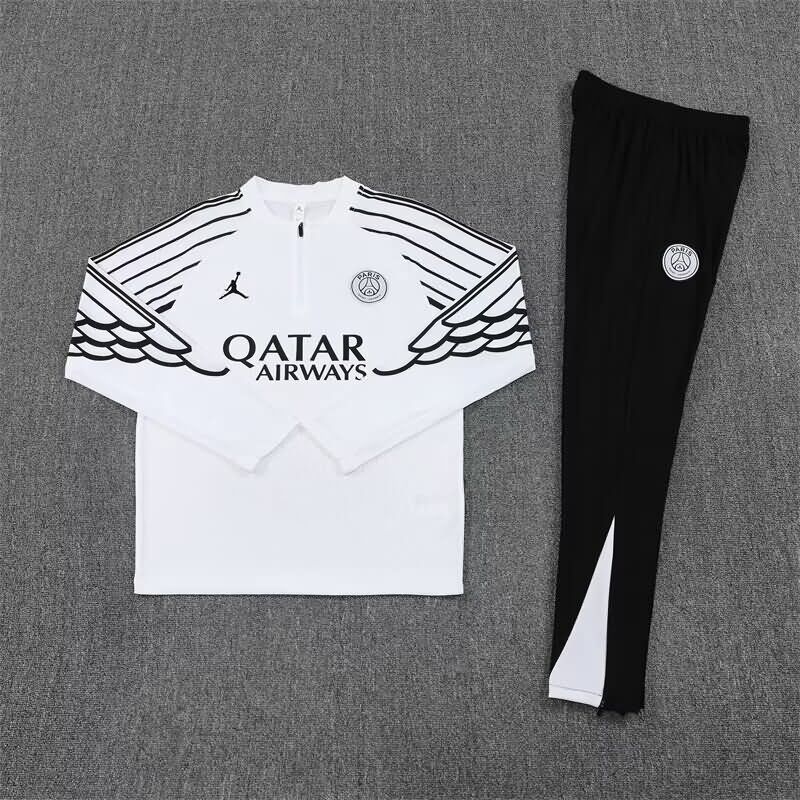 AAA Quality Paris St Germain 25/26 White Soccer Tracksuit