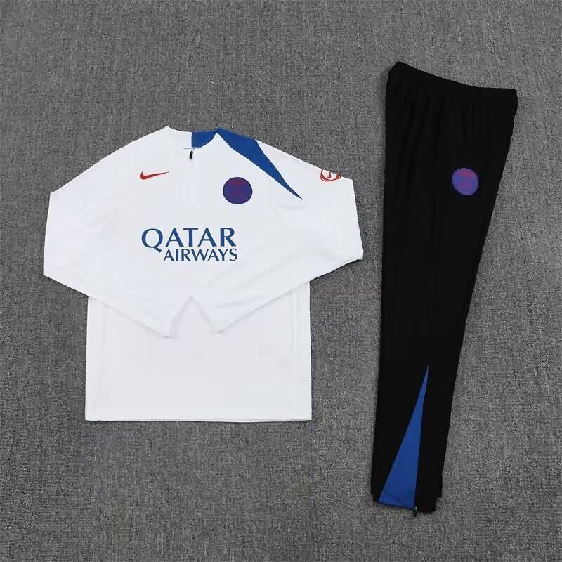 AAA Quality Paris St Germain 25/26 White Soccer Tracksuit 03
