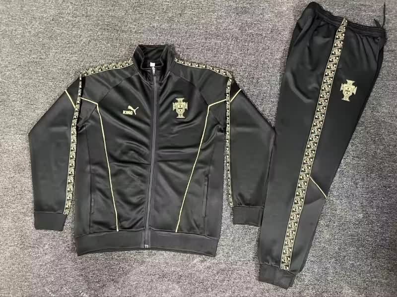 AAA Quality Portugal 2025 Black Soccer Tracksuit 02 AAA Quality Portugal 2025 Black Soccer Tracksuit 02