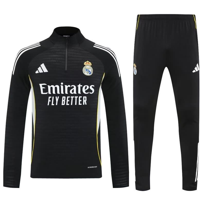 AAA Quality Real Madrid 25/26 Black Soccer Tracksuit 02