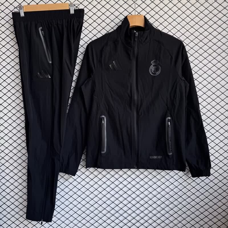 AAA Quality Real Madrid 25/26 Black Soccer Tracksuit 05
