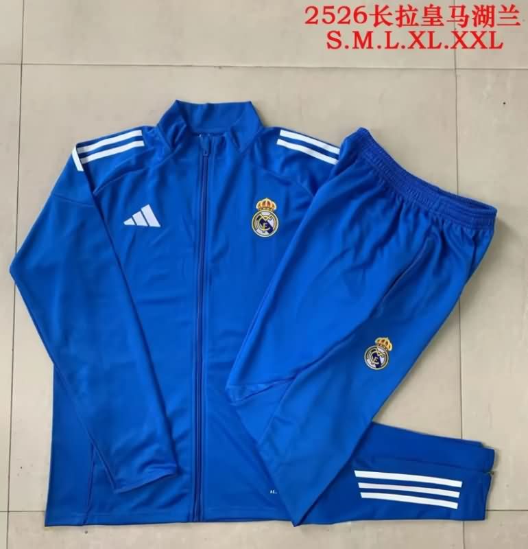 AAA Quality Real Madrid 25/26 Blue Soccer Tracksuit 02