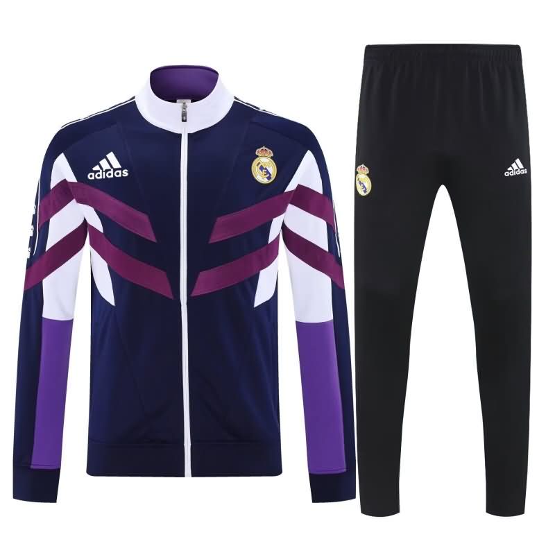 AAA Quality Real Madrid 25/26 Dark Blue Soccer Tracksuit 02