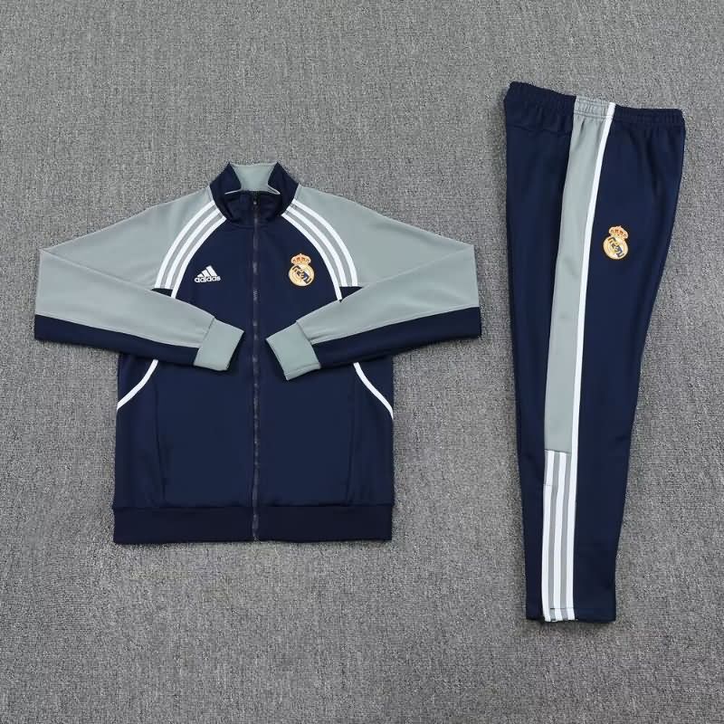AAA Quality Real Madrid 25/26 Dark Blue Soccer Tracksuit 04