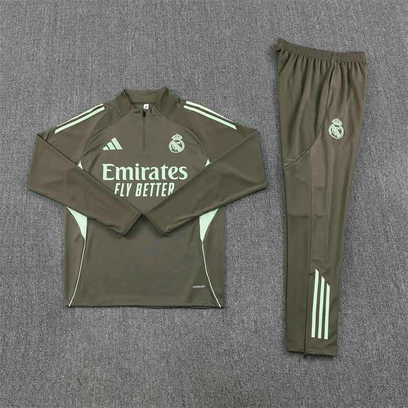 AAA Quality Real Madrid 25/26 Dark Green Soccer Tracksuit