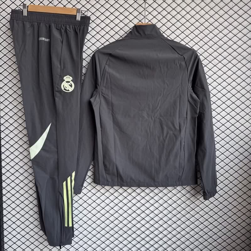 AAA Quality Real Madrid 25/26 Dark Grey Soccer Tracksuit 03