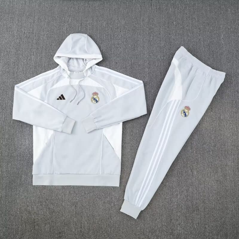 AAA Quality Real Madrid 25/26 Grey Soccer Tracksuit