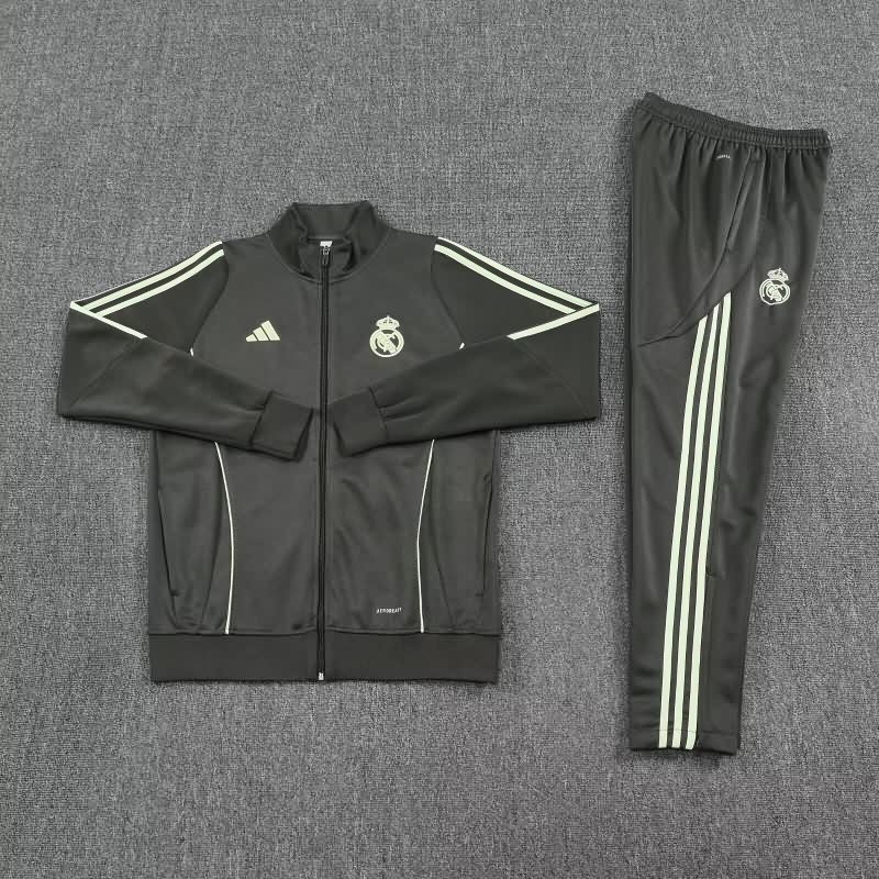 AAA Quality Real Madrid 25/26 Grey Soccer Tracksuit 05