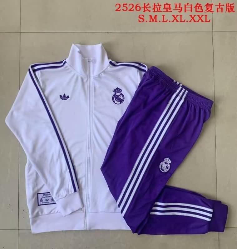AAA Quality Real Madrid 25/26 White Soccer Tracksuit