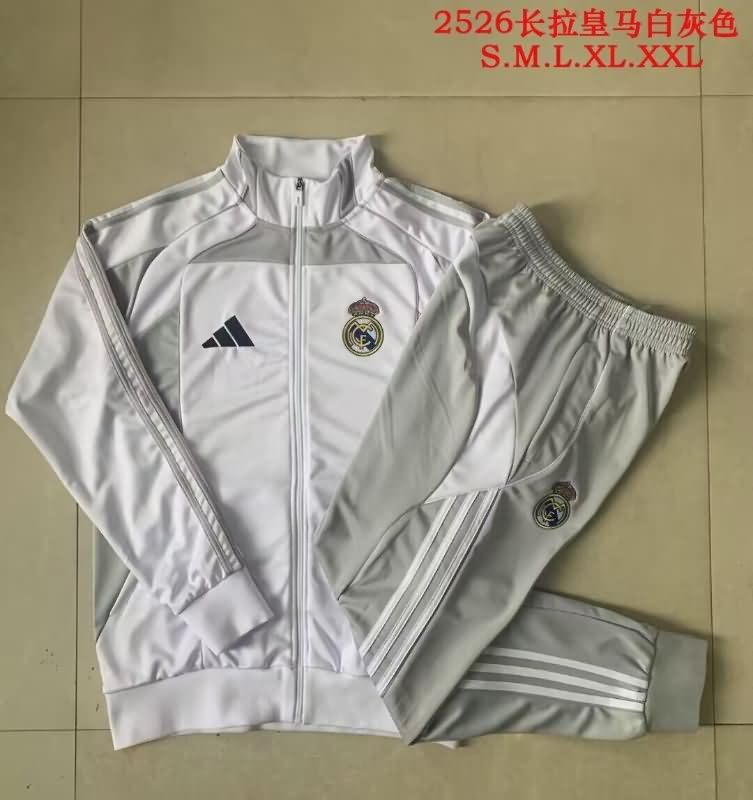 AAA Quality Real Madrid 25/26 White Soccer Tracksuit 02