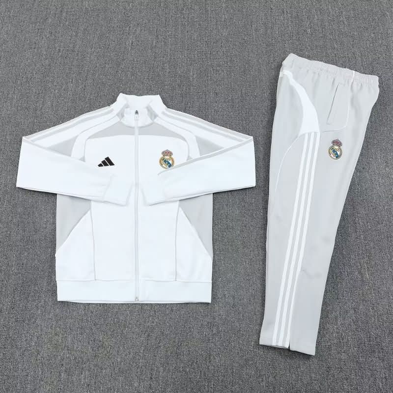 AAA Quality Real Madrid 25/26 White Soccer Tracksuit 04