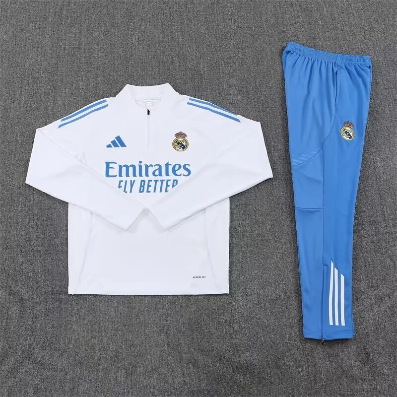 AAA Quality Real Madrid 25/26 White Soccer Tracksuit 08