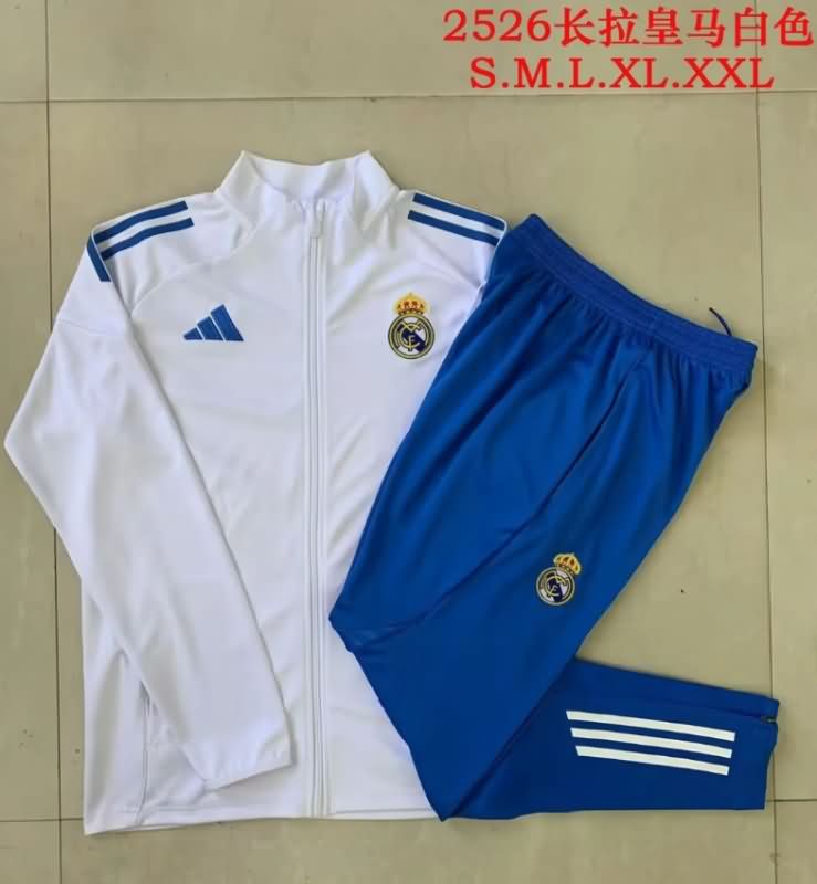 AAA Quality Real Madrid 25/26 White Soccer Tracksuit 09