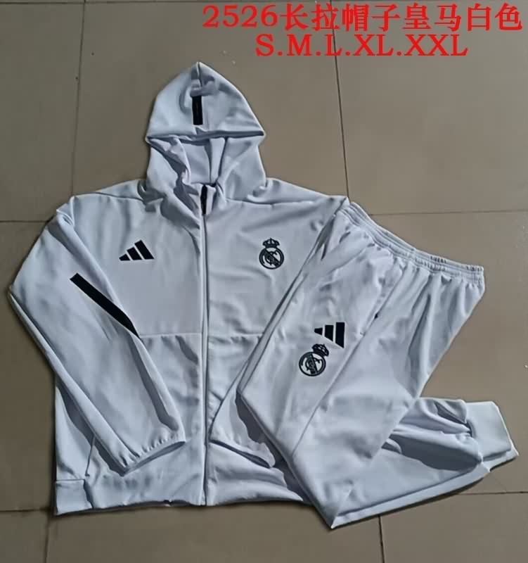 AAA Quality Real Madrid 25/26 White Soccer Tracksuit 11