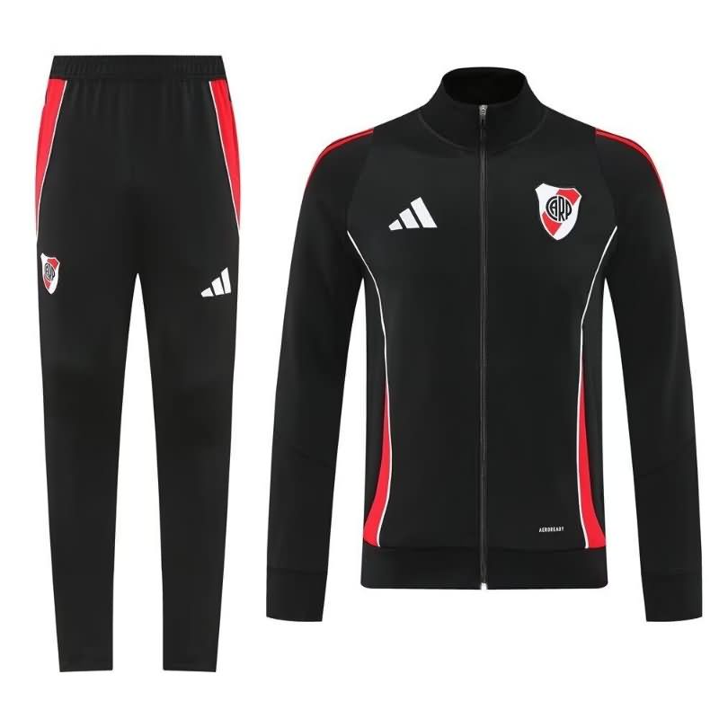 AAA Quality River Plate 2025 Black Soccer Tracksuit