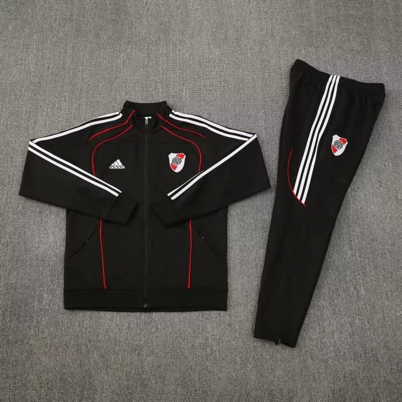 AAA Quality River Plate 2025 Black Soccer Tracksuit 02