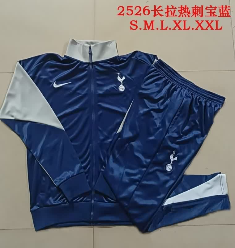 AAA Quality Tottenham 25/26 Dark Blue Soccer Tracksuit