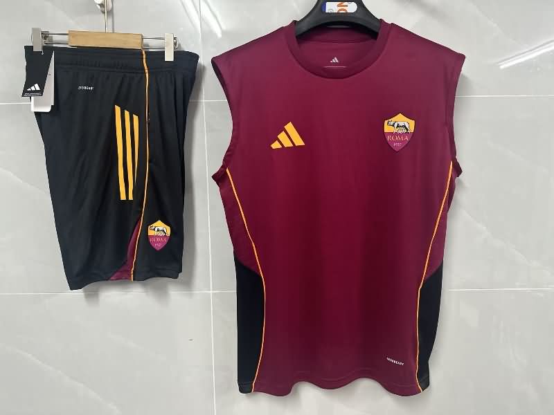AAA Quality AS Roma 25/26 Red Soccer Training Sets 02