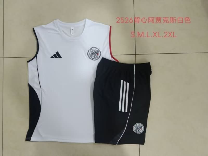 AAA Quality Ajax 25/26 White Soccer Training Sets 02