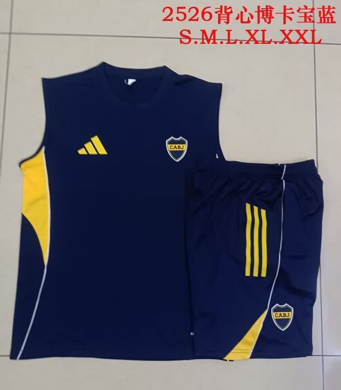 AAA Quality Boca Juniors 25/26 Dark Blue Soccer Training Sets 03