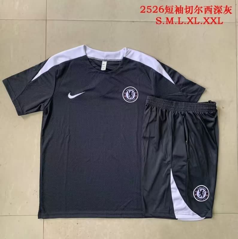 AAA Quality Chelsea 25/26 Dark Grey Soccer Training Sets