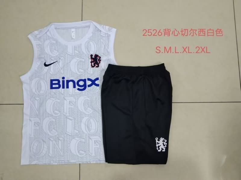 AAA Quality Chelsea 25/26 White Soccer Training Sets 04