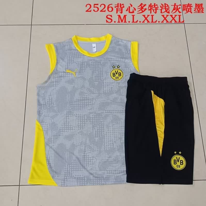 AAA Quality Dortmund 25/26 Grey Soccer Training Sets 02