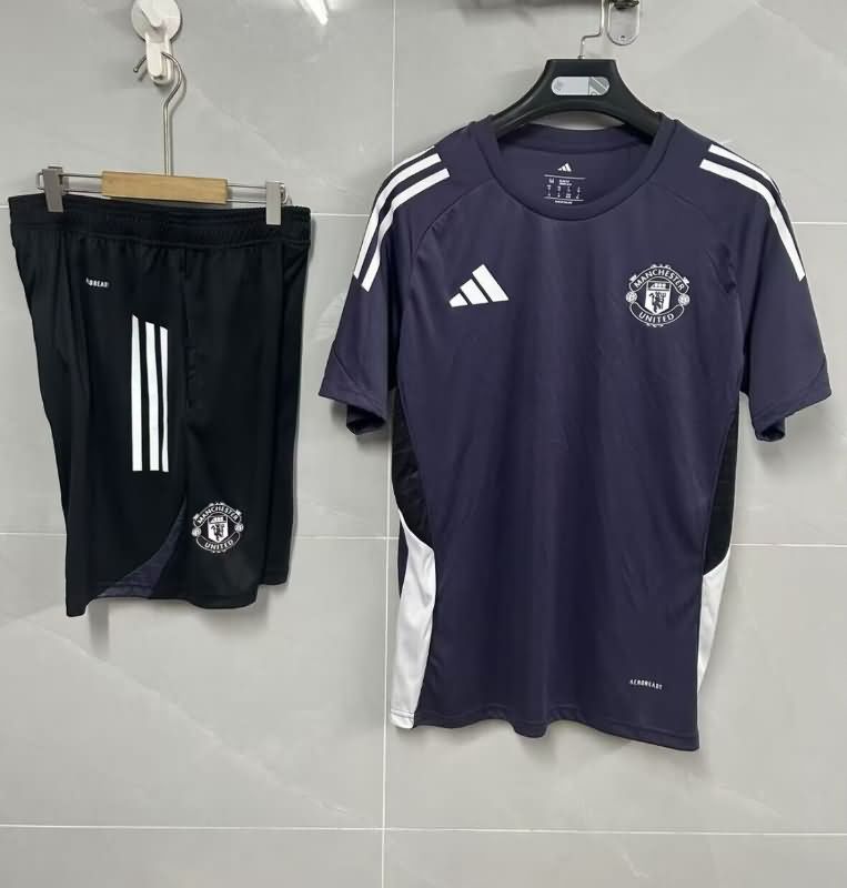 AAA Quality Manchester United 25/26 Dark Blue Soccer Training Sets AAA Quality Manchester United 25/26 Dark Blue Soccer Training Sets