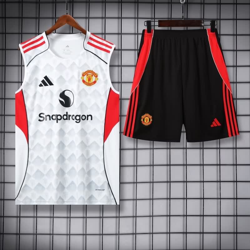 AAA Quality Manchester United 25/26 White Soccer Training Sets 05 AAA Quality Manchester United 25/26 White Soccer Training Sets 05
