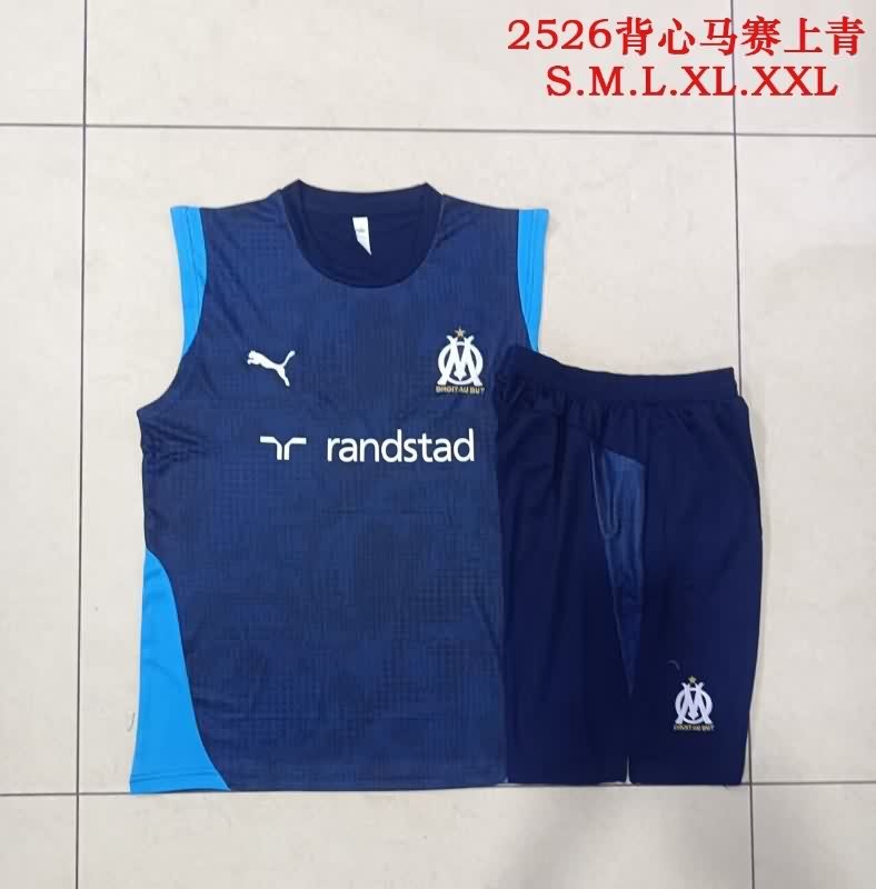AAA Quality Marseilles 25/26 Dark Blue Soccer Training Sets 02 AAA Quality Marseilles 25/26 Dark Blue Soccer Training Sets 02