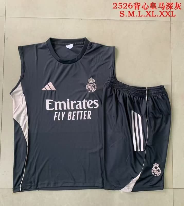 AAA Quality Real Madrid 25/26 Grey Soccer Training Sets 02