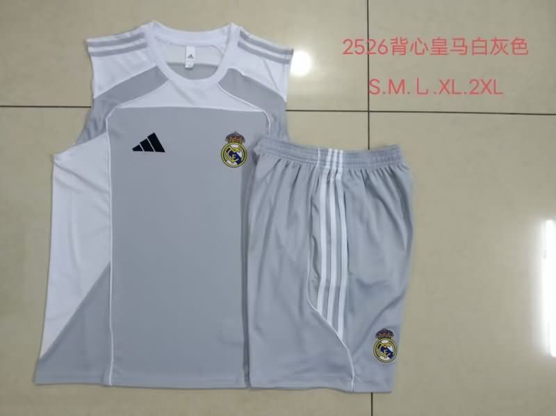 AAA Quality Real Madrid 25/26 Grey Soccer Training Sets 04
