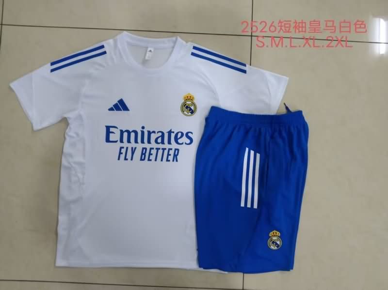 AAA Quality Real Madrid 25/26 White Soccer Training Sets 03