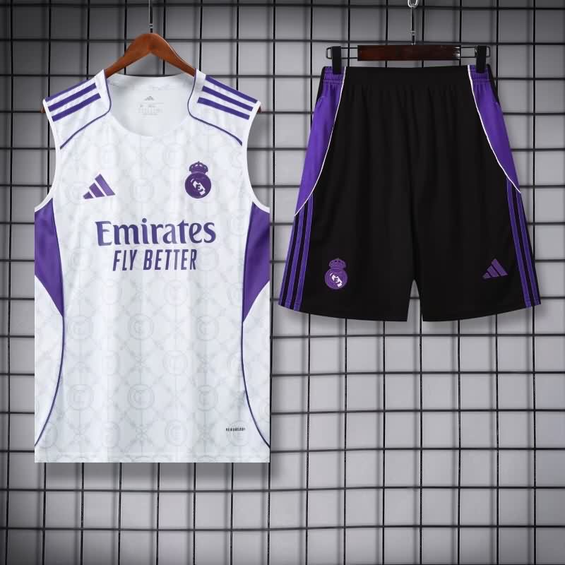 AAA Quality Real Madrid 25/26 White Soccer Training Sets 05