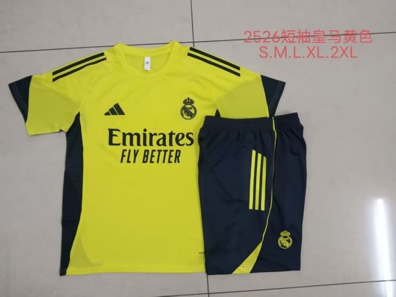 AAA Quality Real Madrid 25/26 Yellow Soccer Training Sets 02