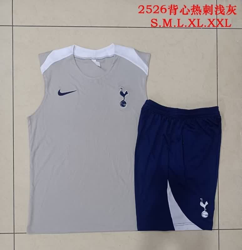 AAA Quality Tottenham Hotspur 25/26 Grey Soccer Training Sets 02