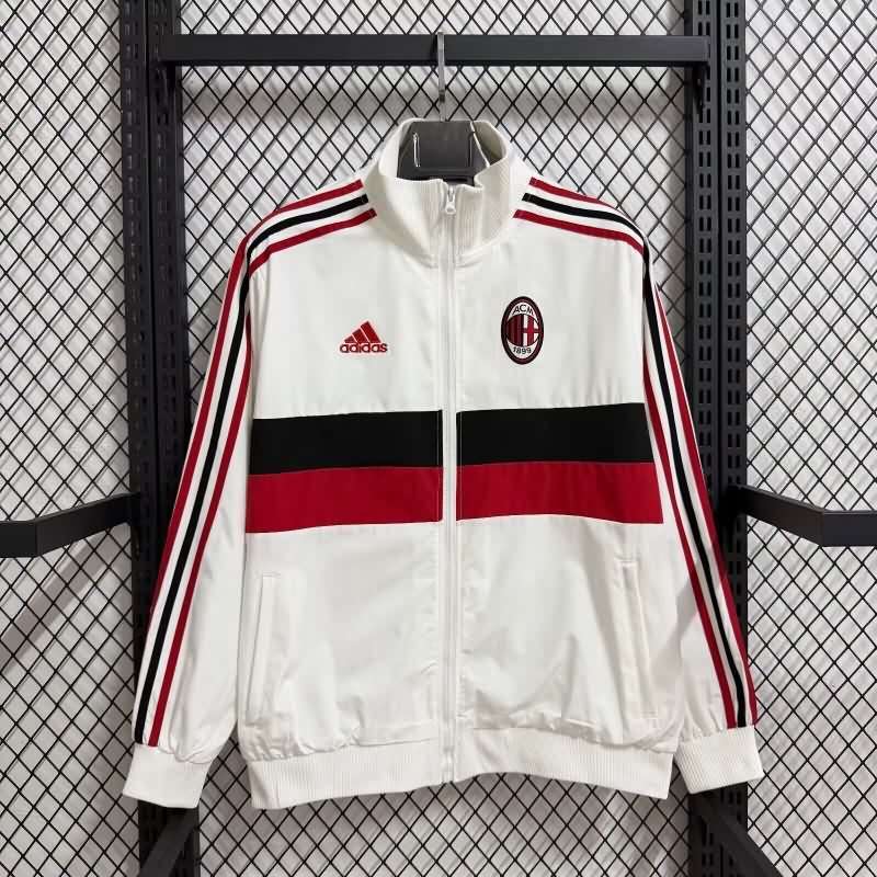 AAA Quality AC Milan 25/26 White Soccer Windbreaker 02