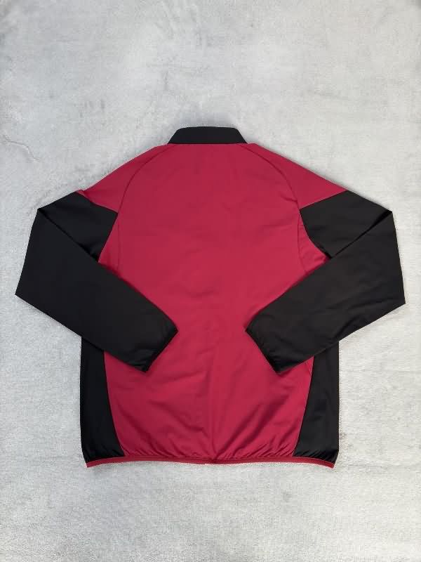 AAA Quality AS Roma 25/26 Red Soccer Windbreaker