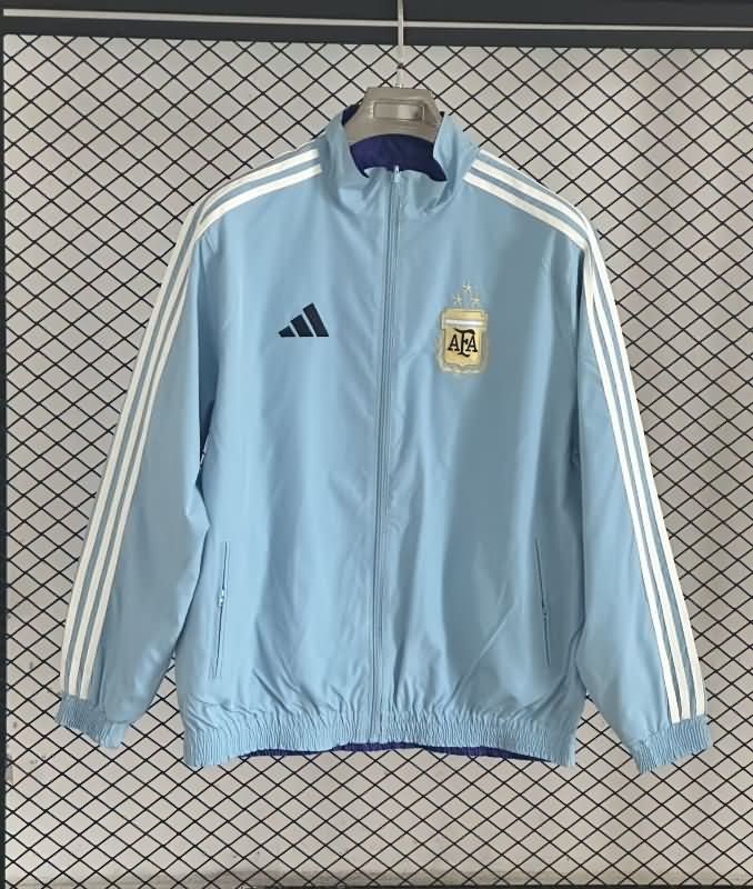 AAA Quality Argentina 2025 Light Blue Purple Reversible Soccer Windbreaker AAA Quality Argentina 2025 Light Blue Purple Reversible Soccer Windbreaker