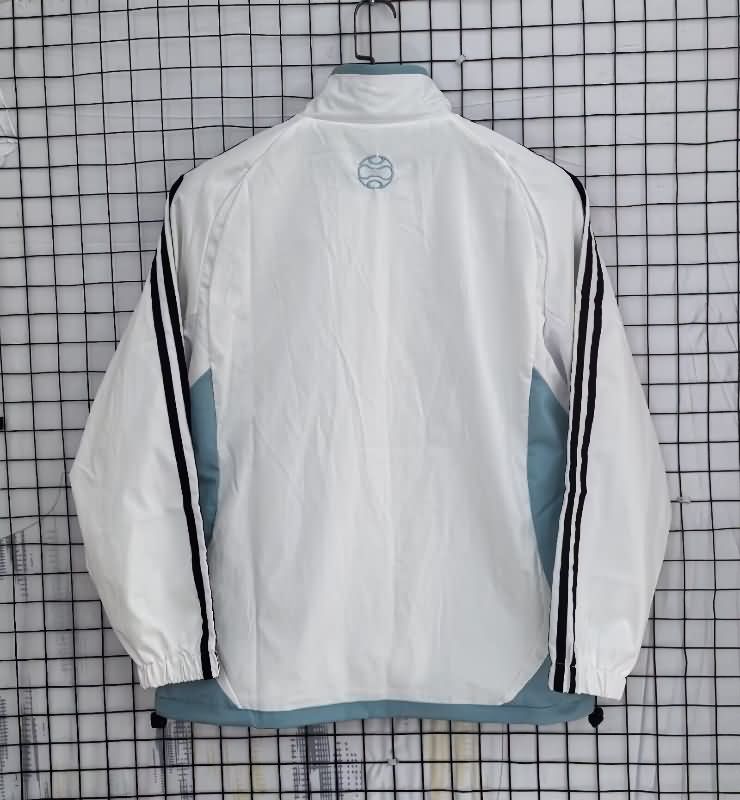 AAA Quality Argentina 2025 White Soccer Windbreaker