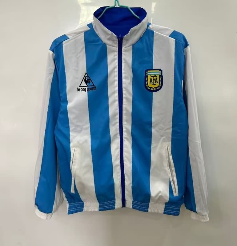 AAA Quality Argentina 2025 White Blue Reversible Soccer Windbreaker AAA Quality Argentina 2025 White Blue Reversible Soccer Windbreaker