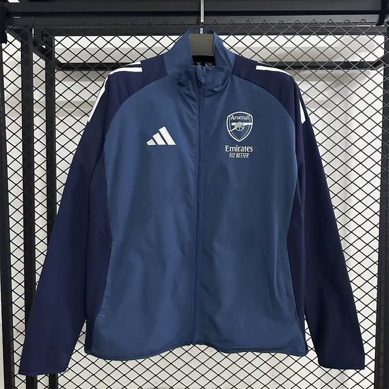 AAA Quality Arsenal 25/26 Dark Blue Soccer Windbreaker 02 AAA Quality Arsenal 25/26 Dark Blue Soccer Windbreaker 02