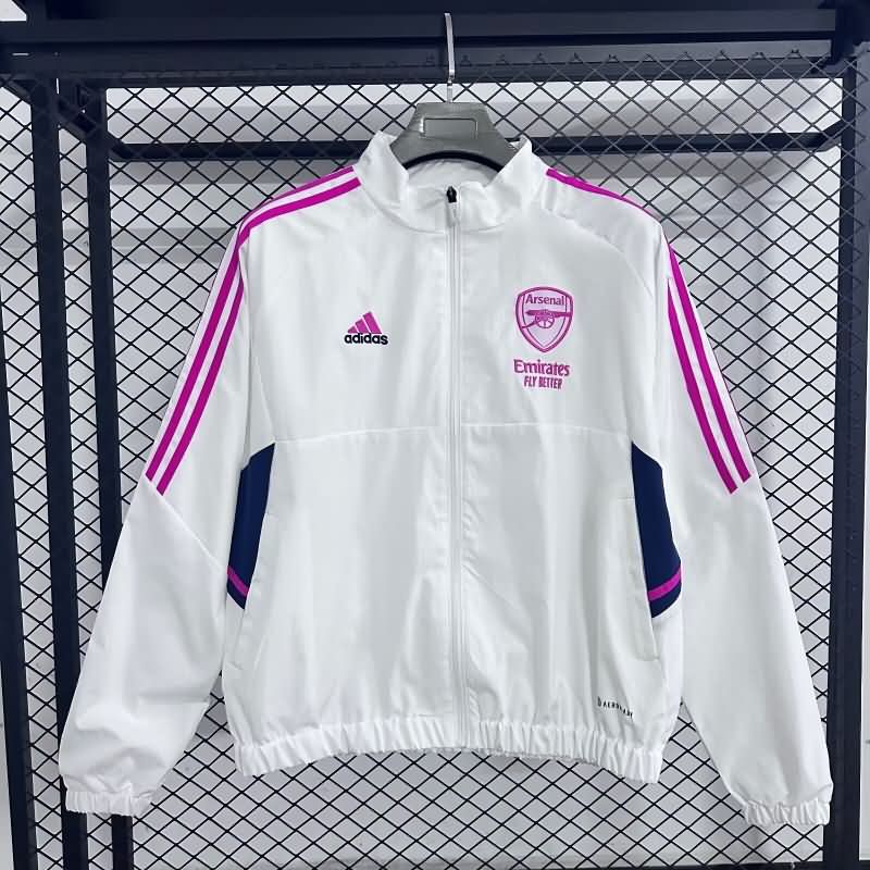AAA Quality Arsenal 25/26 White Soccer Windbreaker AAA Quality Arsenal 25/26 White Soccer Windbreaker