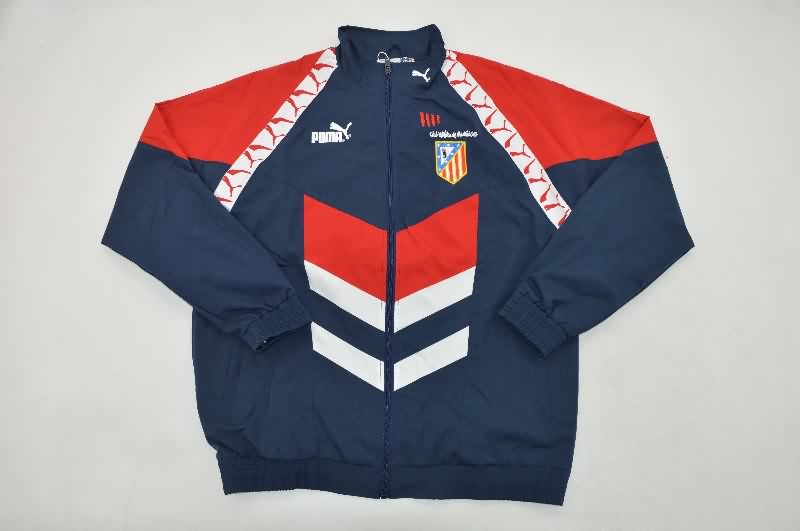 AAA Quality Atletico Madrid 25/26 Dark Blue Soccer Windbreaker AAA Quality Atletico Madrid 25/26 Dark Blue Soccer Windbreaker